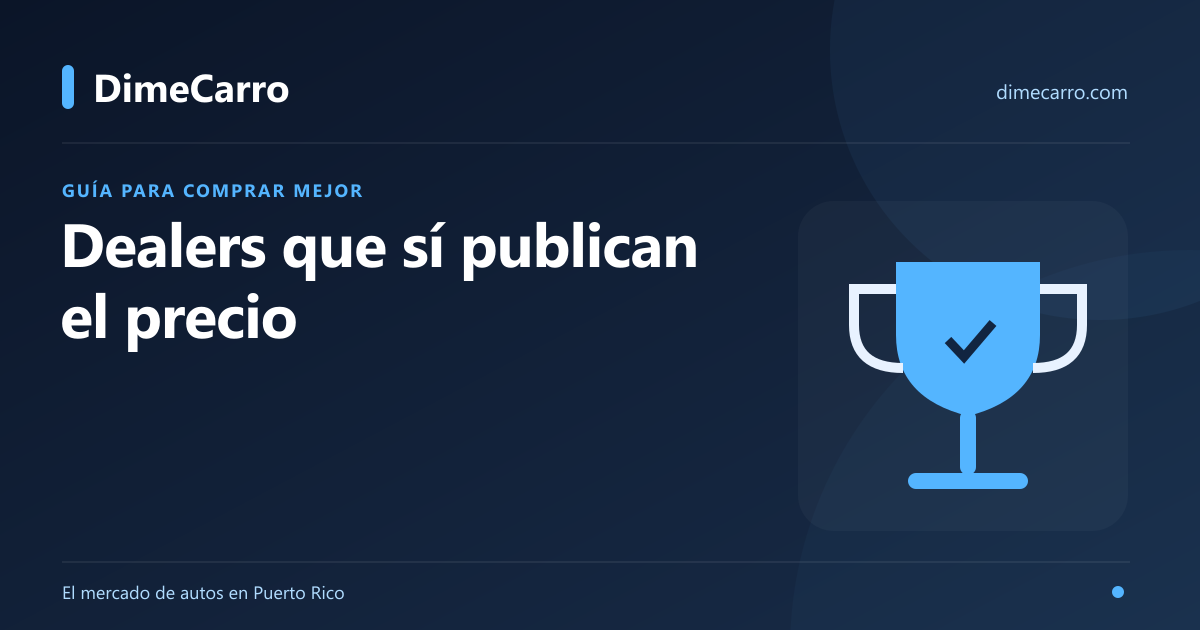 Premios de Transparencia: los dealers de Puerto Rico que sí publican el precio